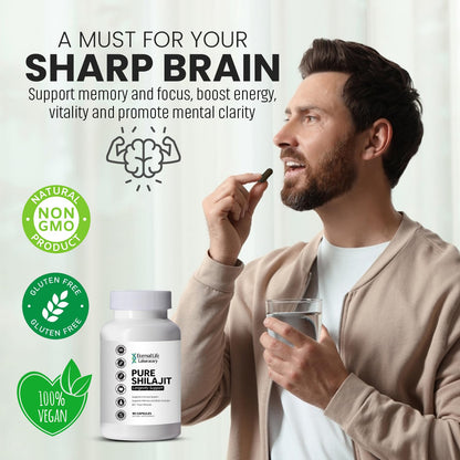 100% Pure Shilajit  Organic Himalayan Shilajit 1000mg | 85+ Minerals