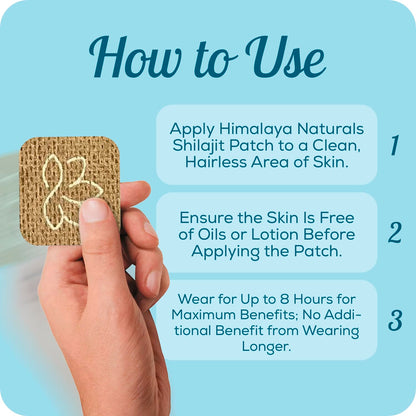 Shilajit Patches - Pure Organic Shilajit for Wellness (30-Day Supply)