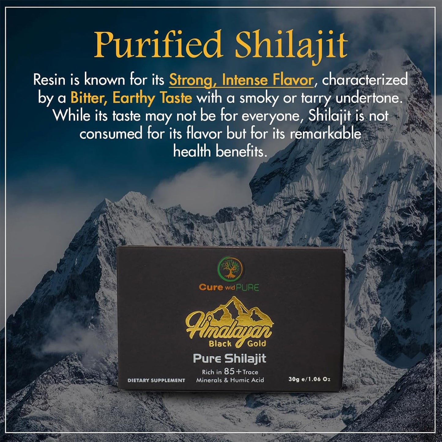 Pure Himalayan Shilajit – 94.5% Fulvic Acid, 500 mg (60 Servings) – USA Lab-Tested