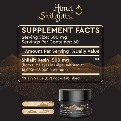 Hima Shilajatu Shilajit Resin – Gold Grade, 100% Pure, 85+ Minerals | 3-Pack (6 Months)