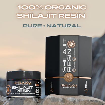 SHILAJOY Shilajit Resin – Pure Himalayan Shilajit, 75%+ Fulvic Acid, 85+ Minerals, Lab Tested, Energy & Immune Support (80g)