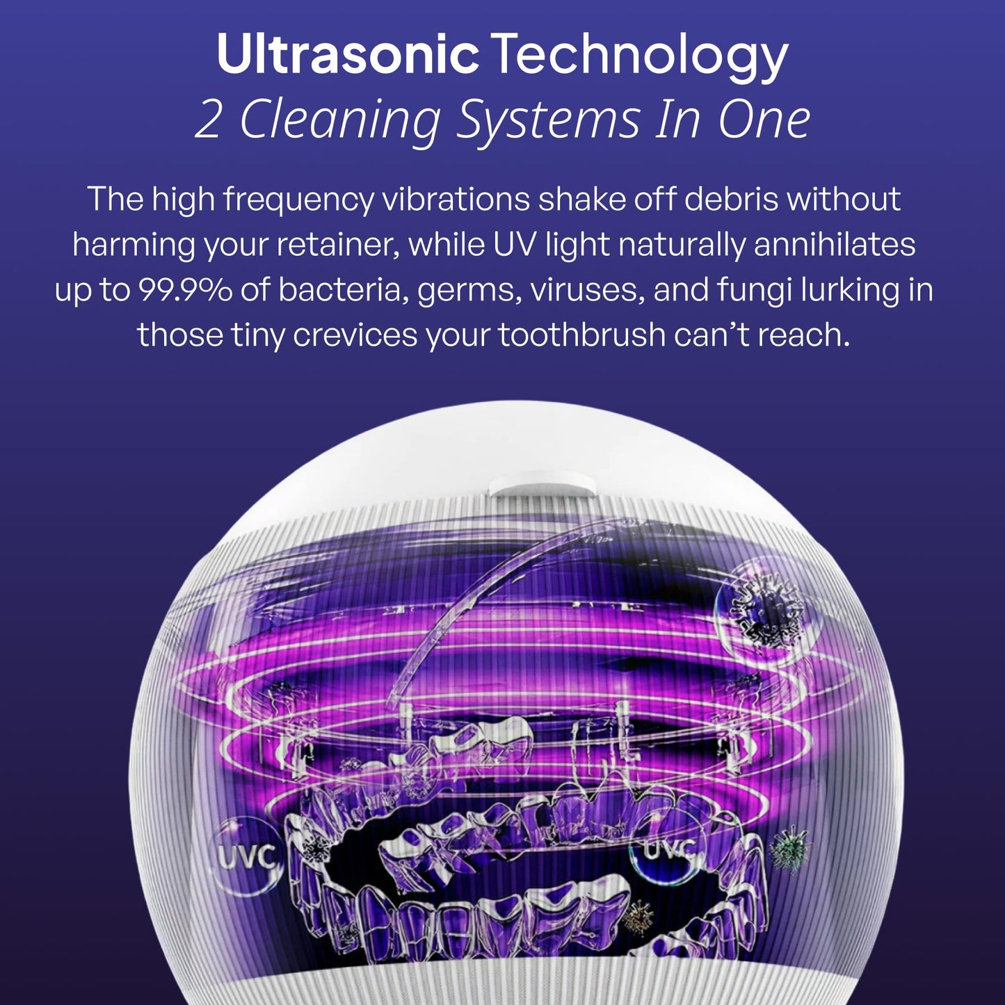 Swissklip ShinePod Ultrasonic Cleaning Pod | Retainer, Aligner & Mouth Guard Cleaner