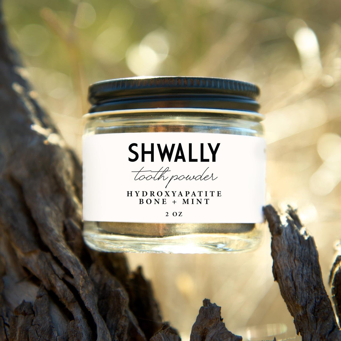 Shwally Fluoride-Free Tooth Powder with Hydroxyapatite & Eggshell - Peppermint 4 oz