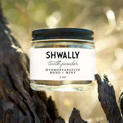 Shwally Fluoride-Free Tooth Powder with Hydroxyapatite & Eggshell - Peppermint 4 oz