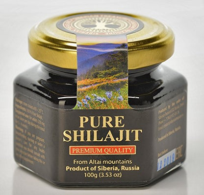 Pure Authentic Shilajit Resin – Siberian Treasure, 100 g (3.5 oz), Altai Mountains