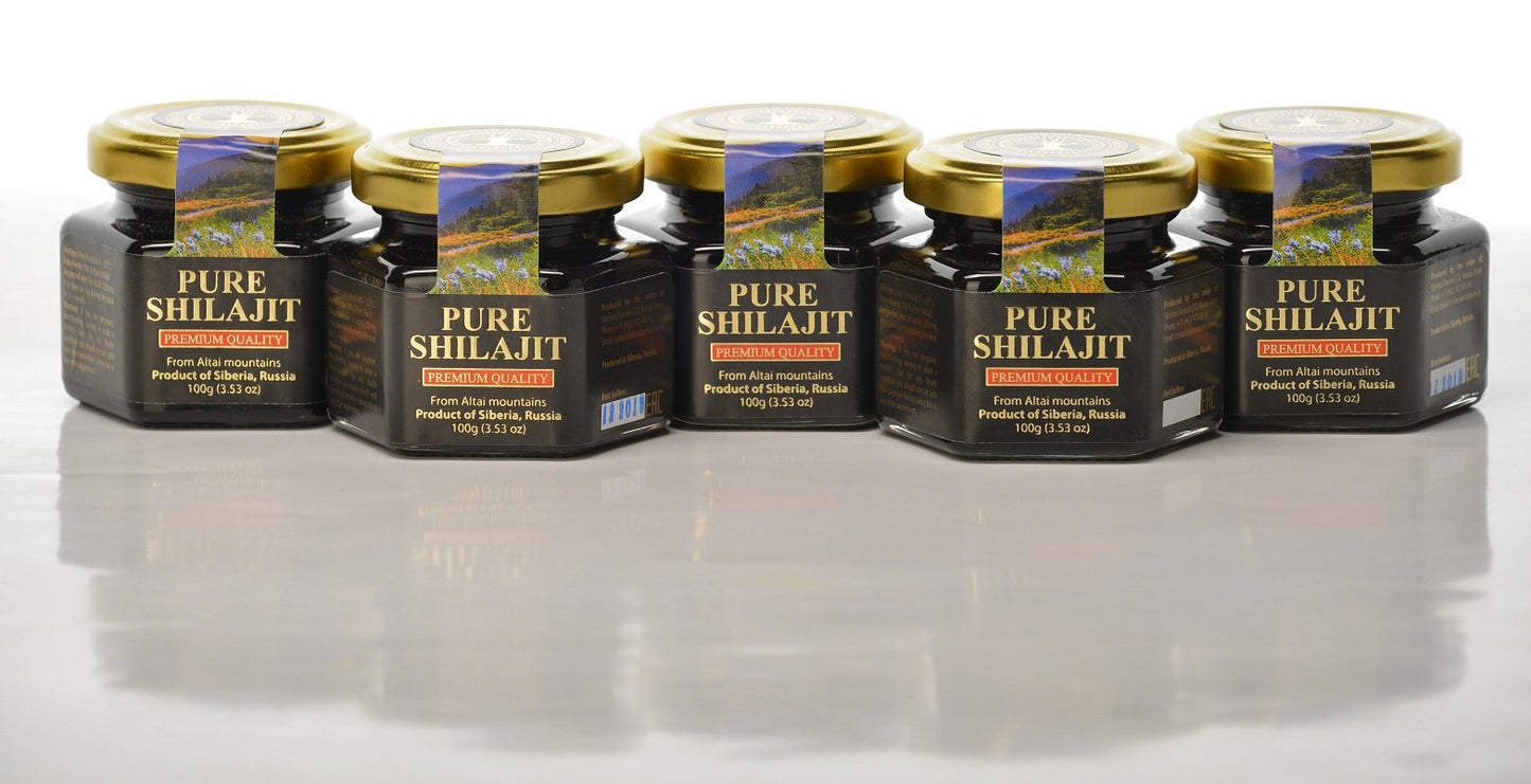 Pure Authentic Shilajit Resin – Siberian Treasure, 100 g (3.5 oz), Altai Mountains