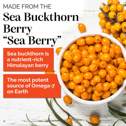 Sibu Sea Buckthorn Omega-7 Softgels – 60-Day Refill Sachet for Healthy Skin, Hair & Nails