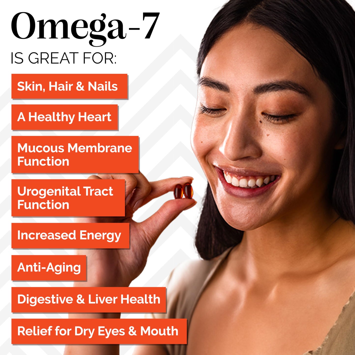 Sibu Sea Buckthorn Omega-7 Softgels – 90-Day Refill Sachet for Skin, Hair & Nails
