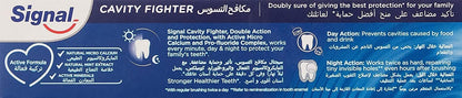 Signal Anti Caries Toothpaste – Cavity Fighter with Pro Fluoride & Active Micro Calcium (2 Box Pack, 4.23 oz / 120 ml each)