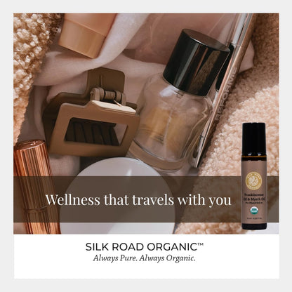 Silk Road Organic Frankincense & Myrrh Roll-On, USDA Certified, 10 ml
