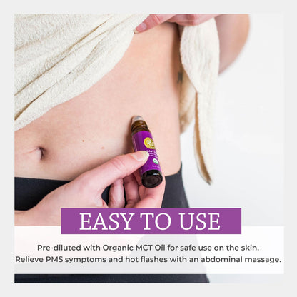 Silk Road Organic Clary Sage Essential Oil Roll-On – 100% Pure, USDA Organic, 10 ml