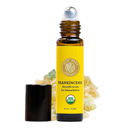 Silk Road Organic Frankincense Serrata Essential Oil Roll-On – USDA Certified, 10 ml