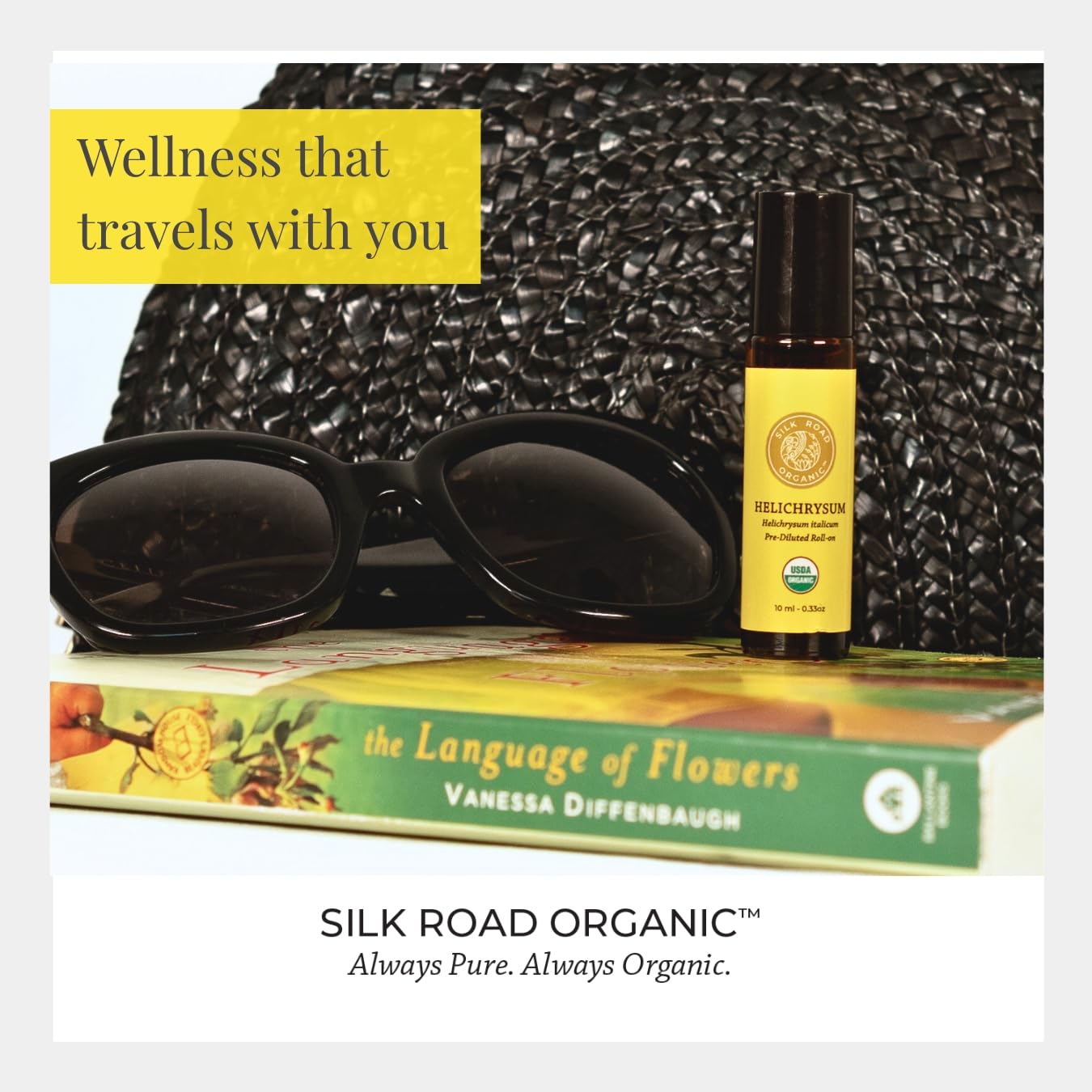 Silk Road Helichrysum Italicum Essential Oil Roll-On – USDA Organic, 10 ml