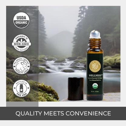 Silk Road Organic Wellness Vitality Blend Roll-On – 100% Pure USDA Organic Essential Oils, 10 ml