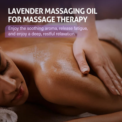 Date Night Lavender Body Massage Oil for Couples – Vegan, Smooth Glide (8 fl oz)