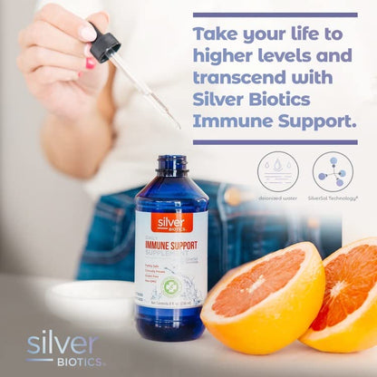 Silver Biotics Advanced Silver Technology with SilverSol Ag4O4 10 PPM – 32 Fl Oz (Pack of 2) | Immune Support