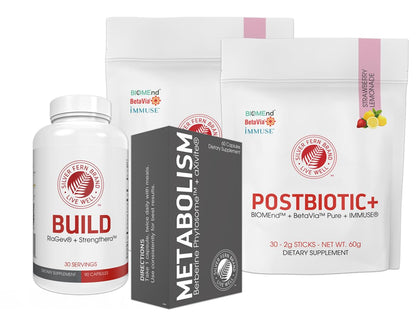 Silver Fern Brand Supplement Bundle - Build, Metabolism & POSTBIOTIC+ - Gut, Immune & Muscle Support