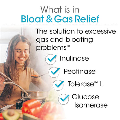 Silver Fern Bloat & Gas Relief Digestive Enzyme Blend - 60 Servings (2 Bottles) with Tolerase L & Pectinase