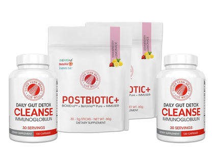Silver Fern Immune+ Protocol Kit – Postbiotic+ (2) & Cleanse (2) – Non-GMO, Gluten-Free