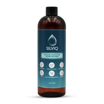SILVIQ Structured Silver Water 30ppm – Immune Support, Alkaline Silver Liquid 16 oz (437 ml)