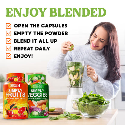 Simply Nature's Pledge: 42 Fruits & Veggies, Aloe Vera, Soy Free — 2 Month Supply (180 Count, Pack of 2)