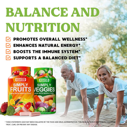 Simply Nature's Pledge: 42 Fruits & Veggies, Aloe Vera, Soy Free — 2 Month Supply (180 Count, Pack of 2)