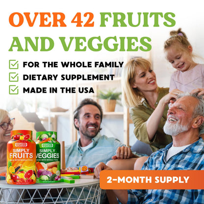Simply Nature's Pledge: 42 Fruits & Veggies, Aloe Vera, Soy Free — 2 Month Supply (180 Count, Pack of 2)