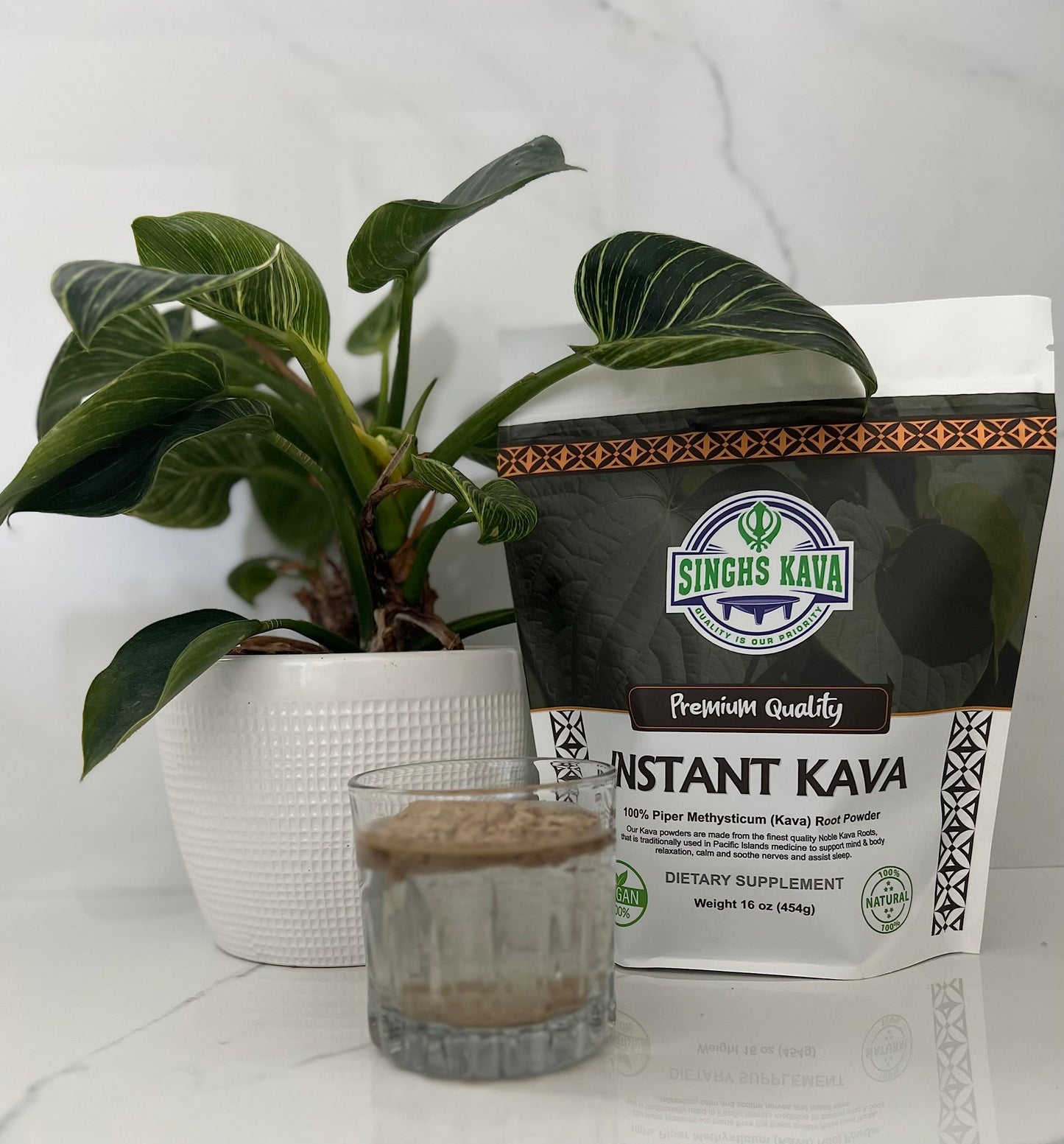 SINGHS Micronized Instant Kava Powder – Fijian Kava, 4oz (No Prep)