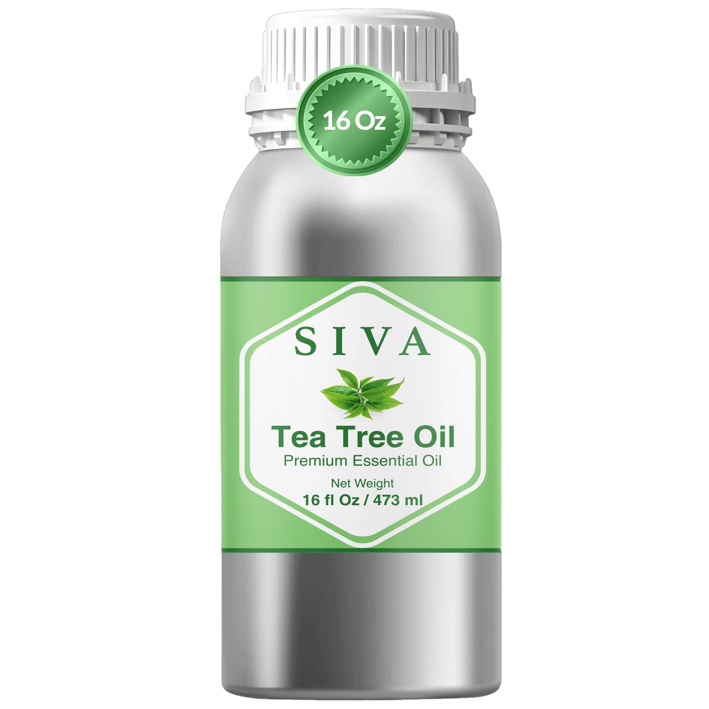 Siva Tea Tree Essential Oil 16 Oz – 100% Natural Tea Tree Oil for Diffuser, Skin, Hair & More