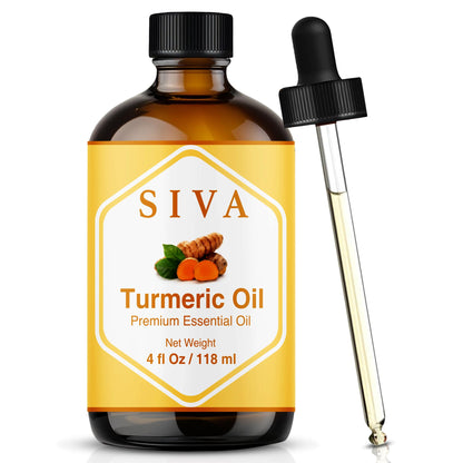Siva Turmeric Essential Oil - 4 oz | 100% Natural Turmeric Oil for Diffuser & Skin Care