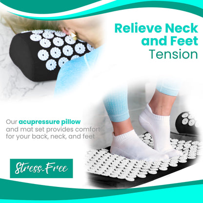 Sivan Acupressure Mat & Pillow Set – Grounding Mat for Pain Relief, Stress & Meditation