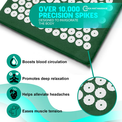 Sivan Health & Fitness Acupressure Mat & Pillow Set – Stress & Pain Relief