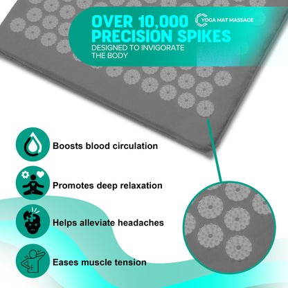 Sivan Health Acupressure Mat & Pillow Set – Grounding for Stress & Pain