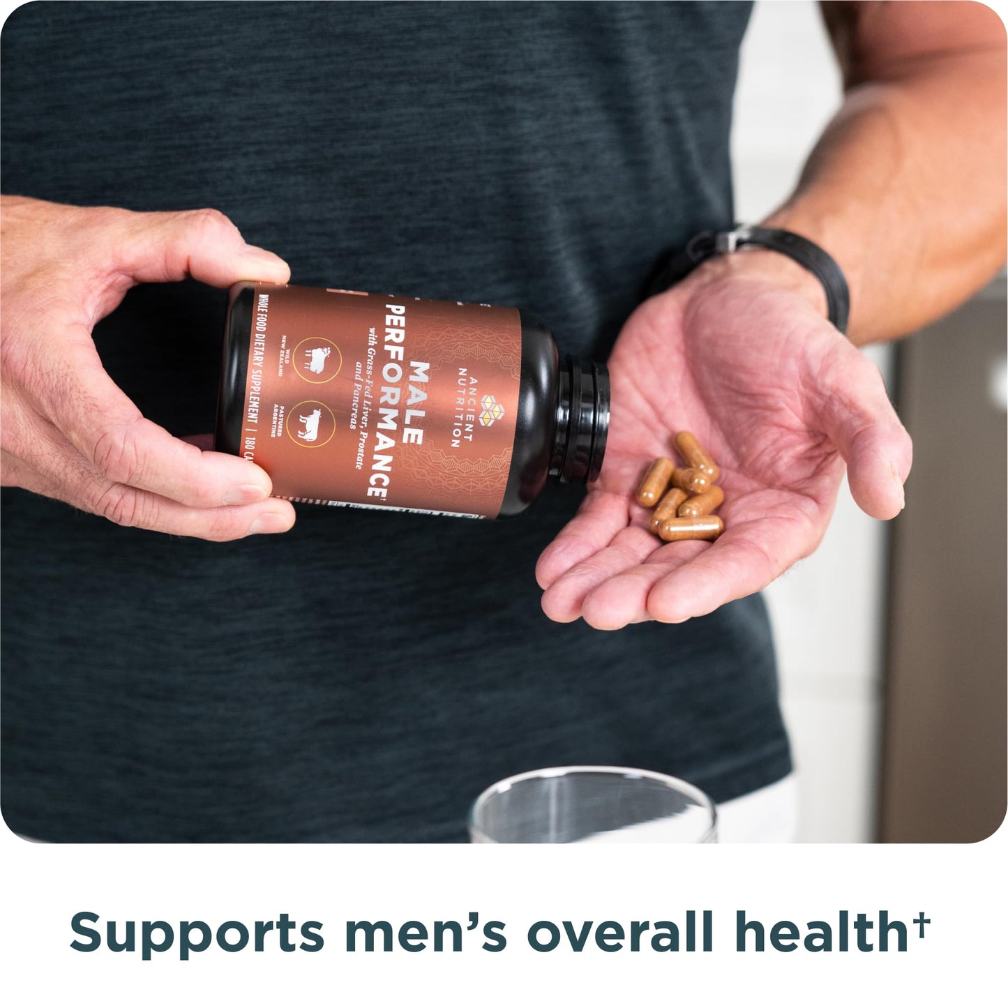 Ancient Nutrition Organ Complex for Men – Grass-Fed & Wild Organs (180 Count)