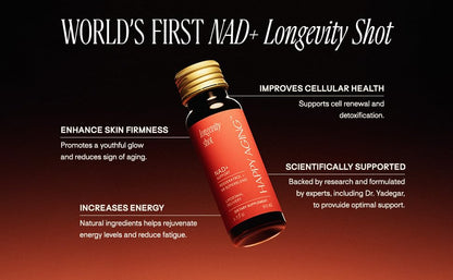 Happy Aging Liquid NAD+ Shot – Liposomal NR, Resveratrol, Antioxidants | 10 Shots