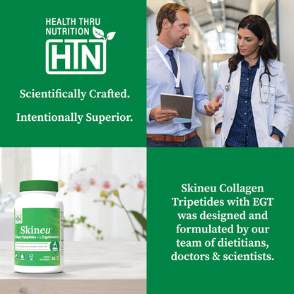 Skineu Collagen Tripeptide + L-Ergothioneine | Morikol Marine Collagen | Advanced Anti-Aging