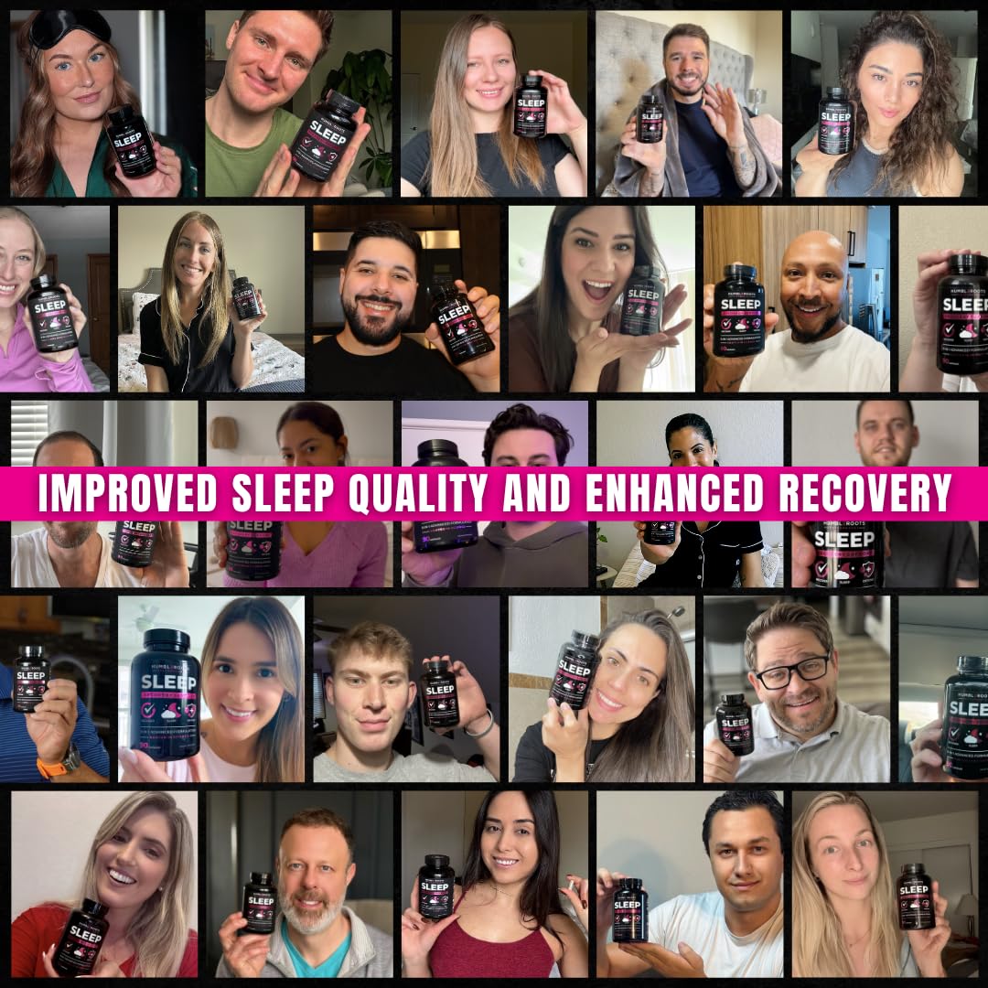 Sleep Aid for Adults - Extra-Strength Melatonin + Ashwagandha | 90 Capsules | HUMBLEROOTS SLEEP
