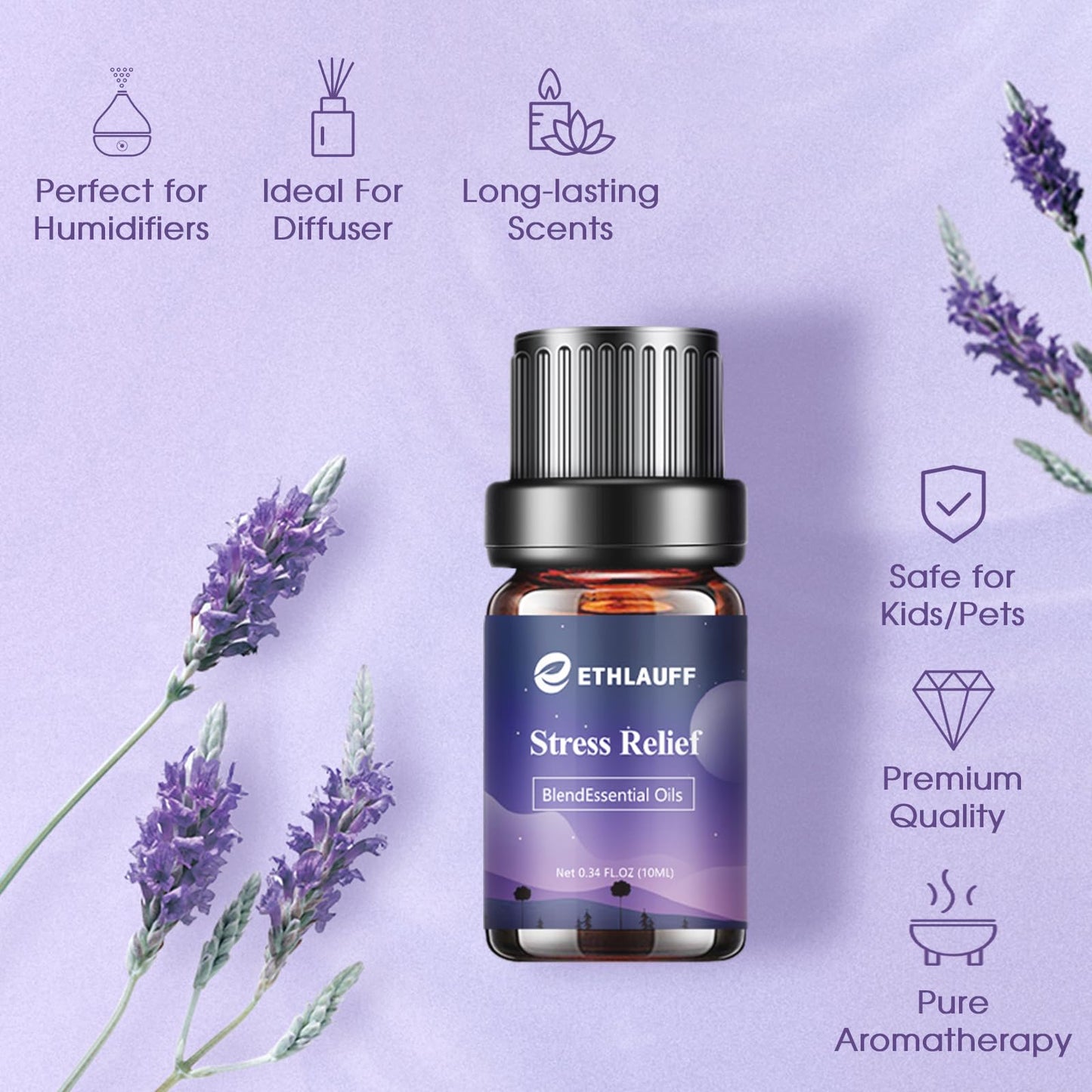 Sleep Essential Oils & Diffuser Blends for Home | Relax, Stress Relief, Fresh Breathe, Sweet Dreams