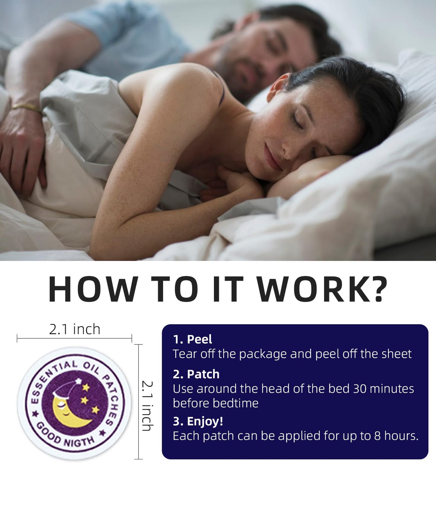 15 Pcs Sleep Patch – Lavender Aroma 2x2 in | Natural Herbal Oil