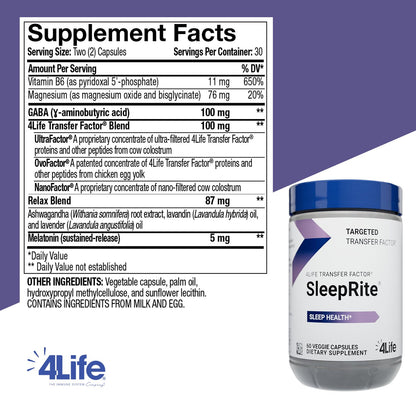 4Life Transfer Factor SleepRite: Immune & Sleep Support with GABA & Melatonin