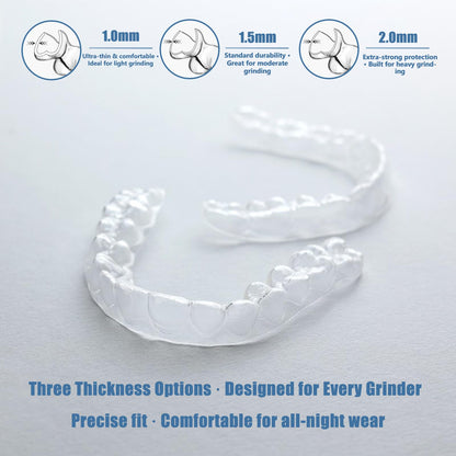 Dental Night Guard 2PCS – Custom Mouth Guard for Bruxism, TMJ & Teeth Clenching