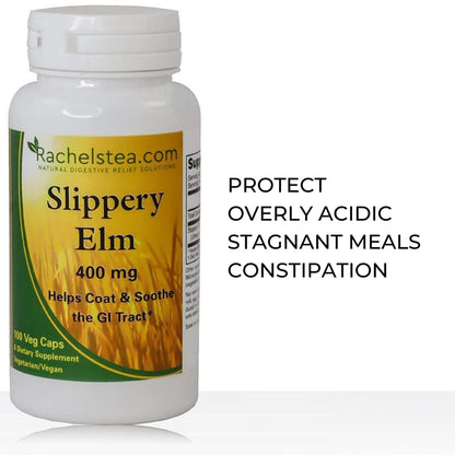 Slippery Elm 400 Mg - 100 Capsules GI Coat | Rachel's Tea Brand
