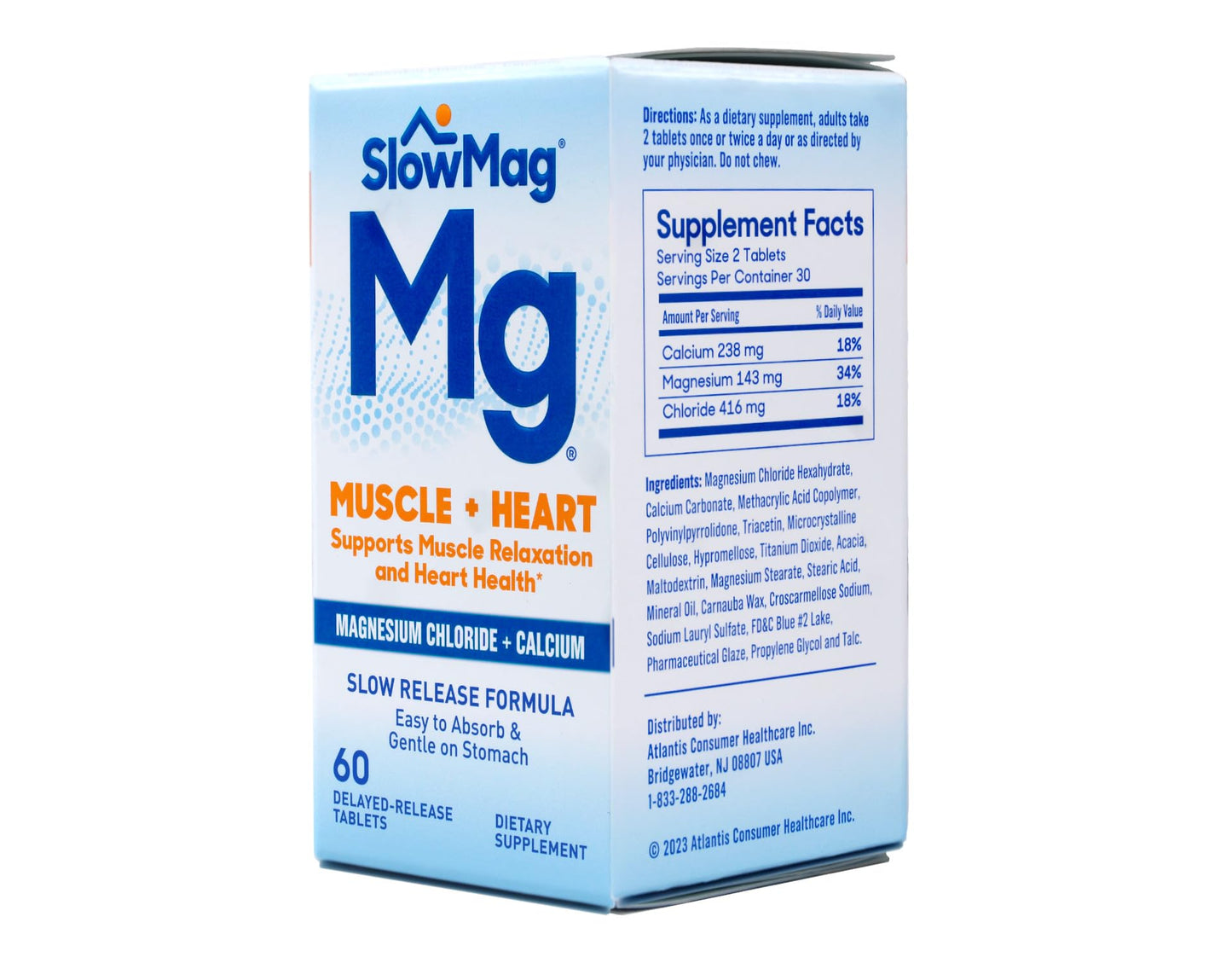 Slow-Mag Magnesium Chloride and Calcium, 60 Tablets Each (Value Pack of 3)