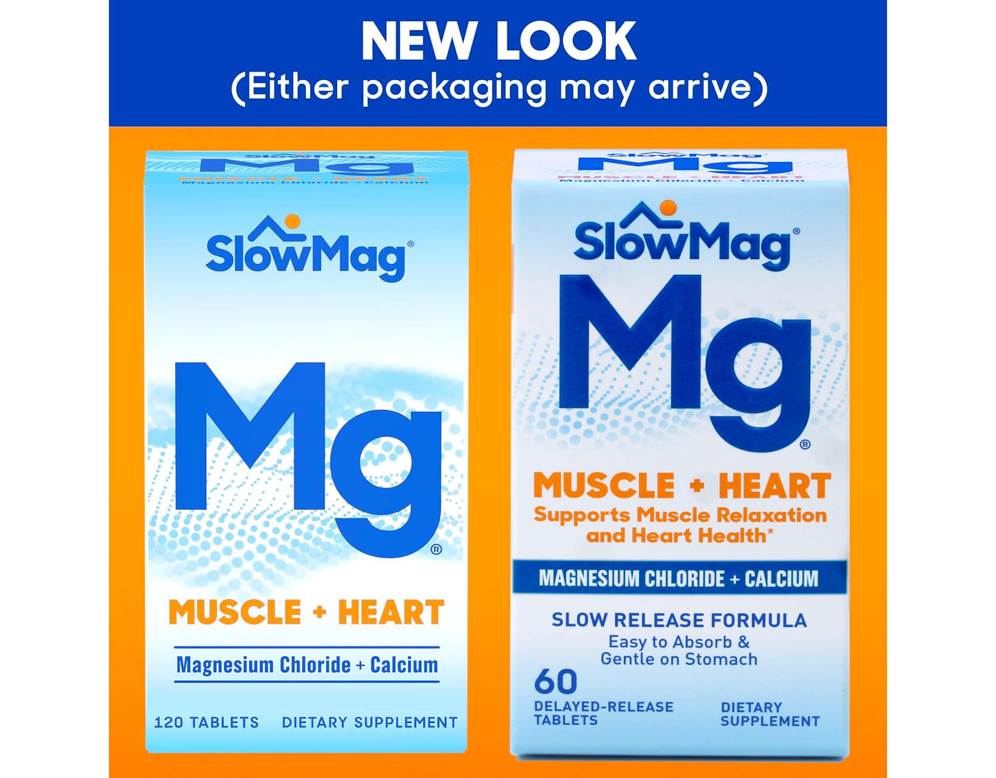 Slow-Mag Magnesium Chloride and Calcium, 60 Tablets Each (Value Pack of 3)