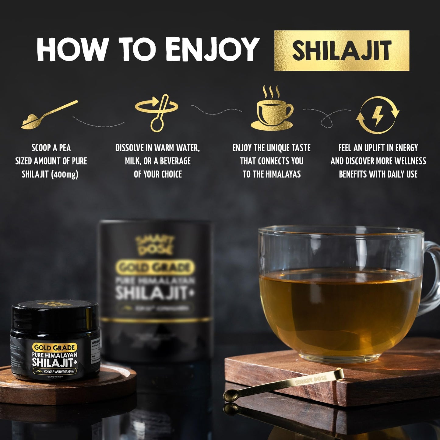 Smart Dose Himalayan Shilajit Resin – 125 Servings, 85% Fulvic Acid, Lab-Tested
