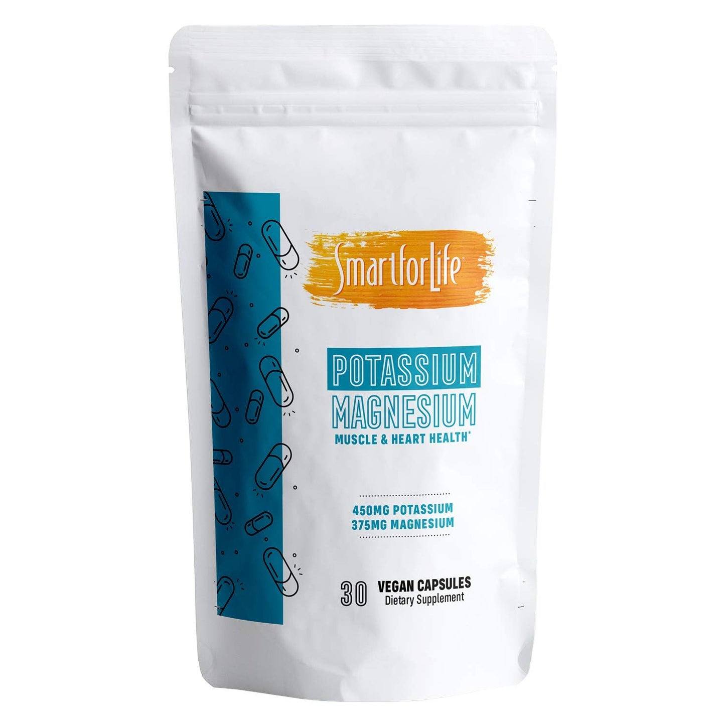 SMART FOR LIFE Potassium Magnesium Supplement – 30 Vegan Capsules | High-Absorption Mineral Complex