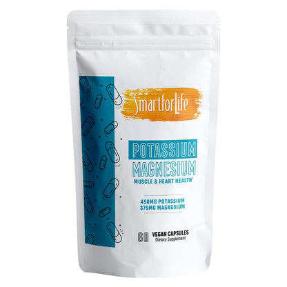 SMART FOR LIFE Potassium Magnesium Supplement | High-Absorption Magnesium Complex | 60 Vegan Capsules