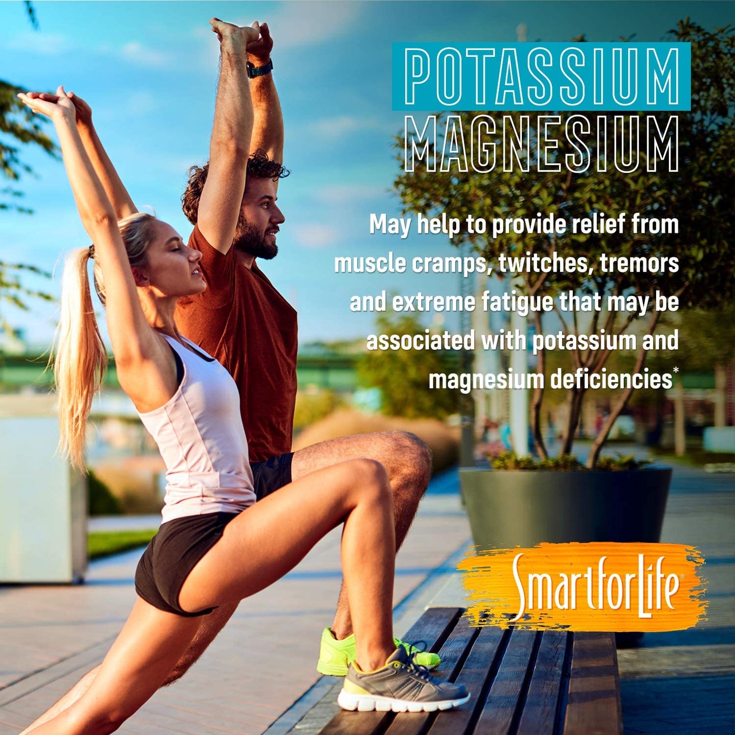 SMART FOR LIFE Potassium Magnesium Supplement | High-Absorption Magnesium Complex | 60 Vegan Capsules