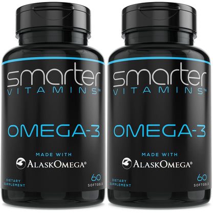 Smarter Omega 3 Fish Oil 2 Pack - Berry Flavor, Burpless, 2000mg DHA & EPA