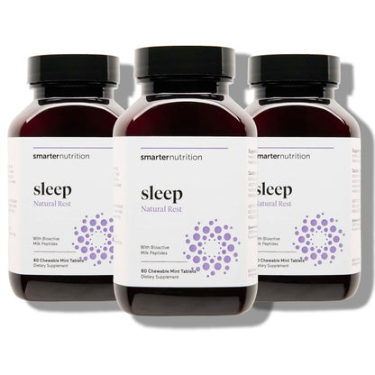Smarter Sleep Melatonin 4.5mg + Lactium® Dissolvable Tablets – Mint Flavor, Non-GMO, 180 Count (90-Day Supply)